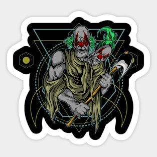 clown brothers sacred geometry Sticker